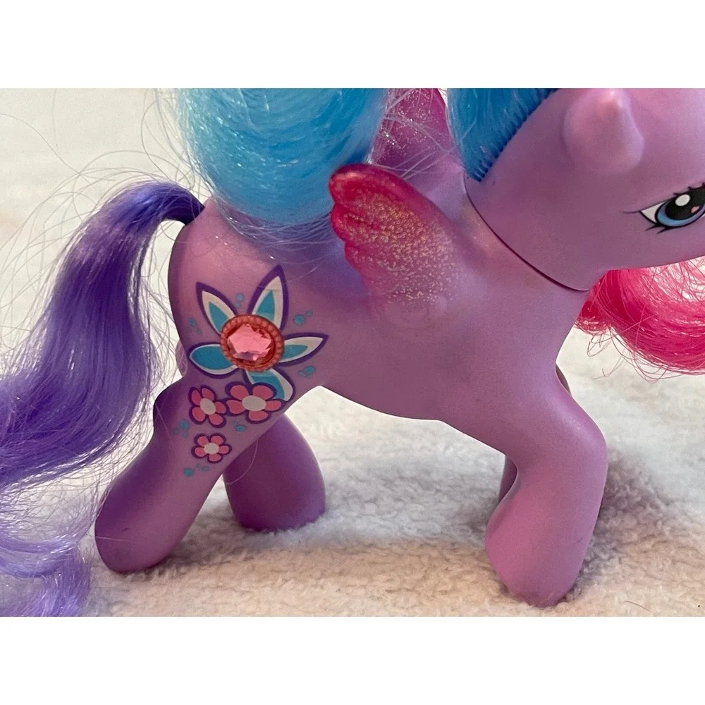 My Little Pony G3 Windy Wisp 2006 Purple Pegasus Pink Blue Hair Gem Cutie Mark